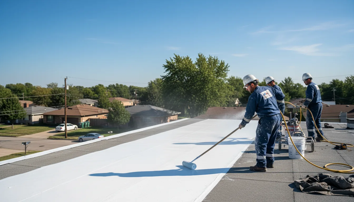 Commercial roof coating in Glover, VT near me